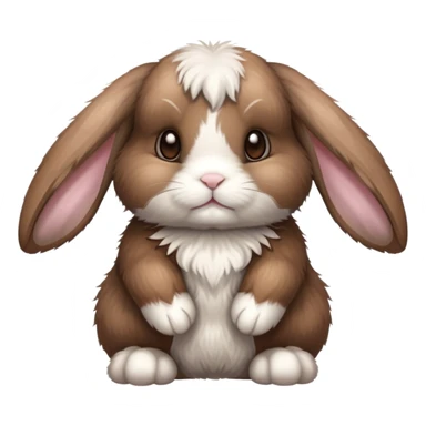 Brown American fuzzy lop bunny  sticker