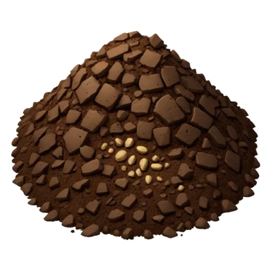 pile of soil with smaller pieces only sticker