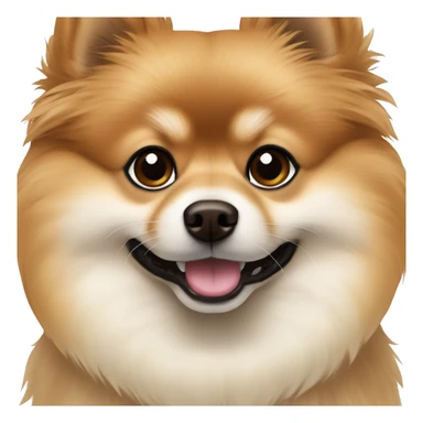 Brown beige cream dark snout pomeranian sticker