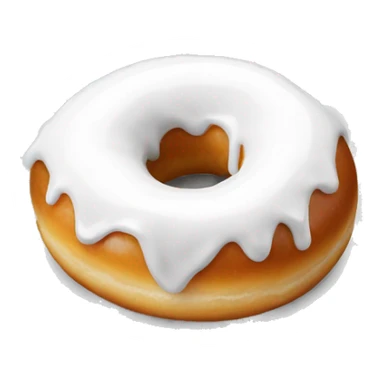 Donut in white glaze sticker