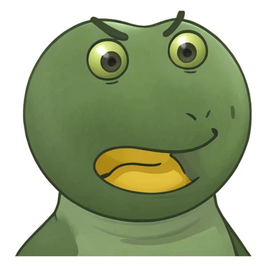 Round yellow emoji with eyes rolled at hands choking neck sticker