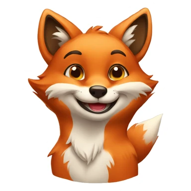 flirtatious fox sticker