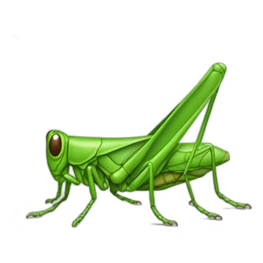 Green grasshopper cycle sticker