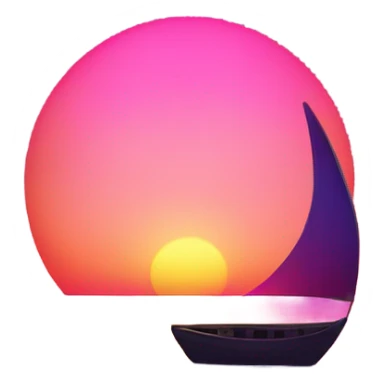 A sunset setting over the sea sticker