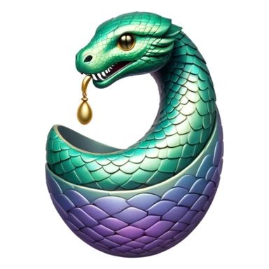 Orphic Egg with serpent wrapped around it sticker