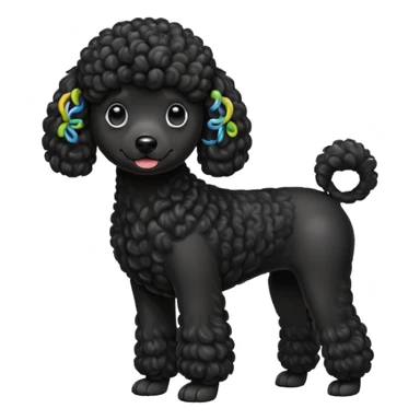 Black Poodle sticker