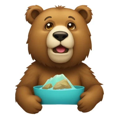 urso com simbolo na boca sticker