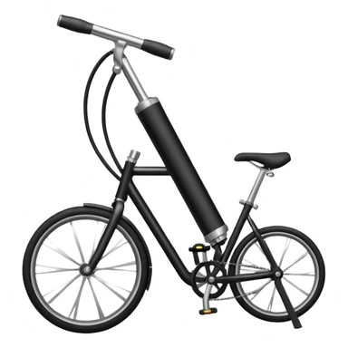black bike pump sticker