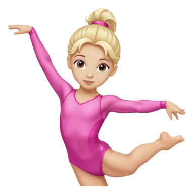 Pink dancer-gymnast with blonde hair (kids) sticker