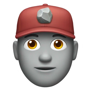 stone wearing a cap sticker