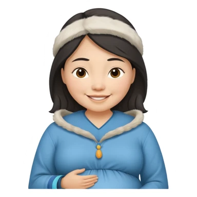 pregnant inuit woman sticker