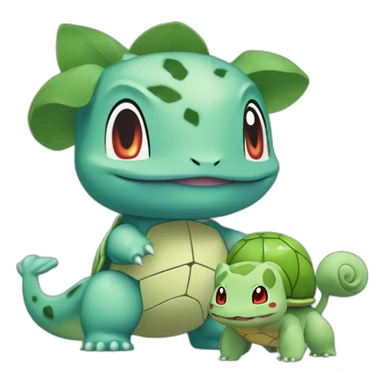 create a new pokemon mixing Bulbasaur and Squirtle sticker