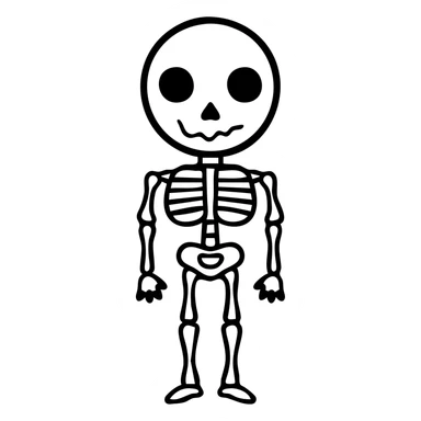 skeleton icon sticker