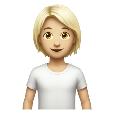 full length child white sticker