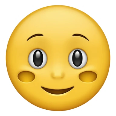 simple 2D yellow emoji, Facebook style, big fake smile, sad teary eyes sticker