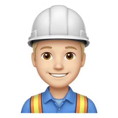 Engineer white helmet sticker