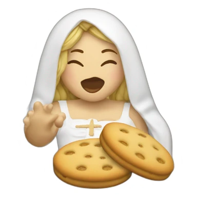 Madonna qui mange un biscuits sticker