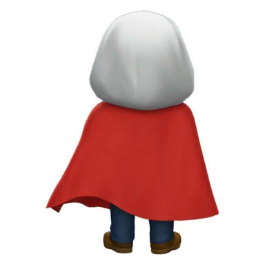 red hero cape back view sticker
