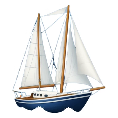 Sailboat stormy sticker