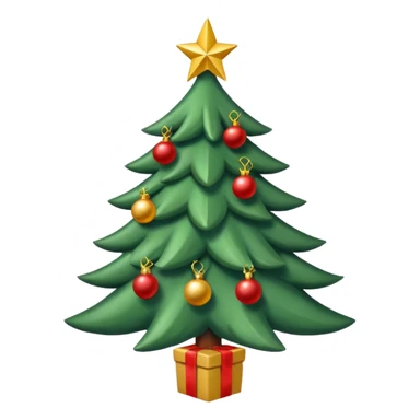 Christas tree, or gift sticker
