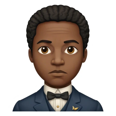 Cinematic Realistic Martin Luther King Jr. Portrait Emoji, depicted as a compassionate determined civil rights leader in period attire with a powerful gaze, rendered with rich textures and inspiring dynamic lighting that captures his historic legacy. sticker