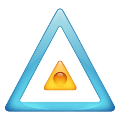 iOS style emoji, minimal summoning symbol, three dots triangle sticker