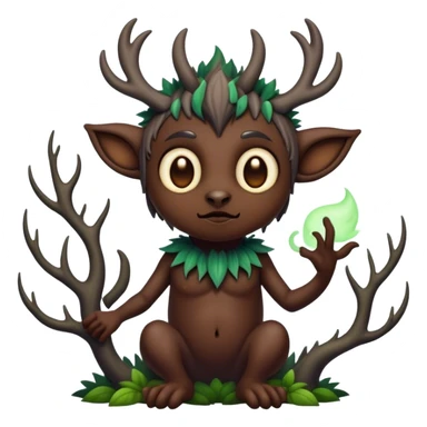 creepy mystical forest creature sticker