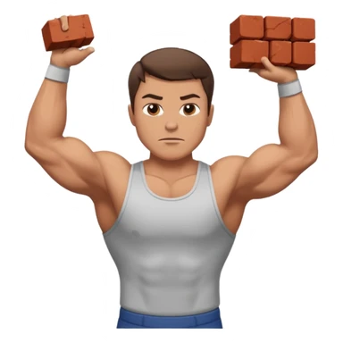 guy throwing brick  sticker