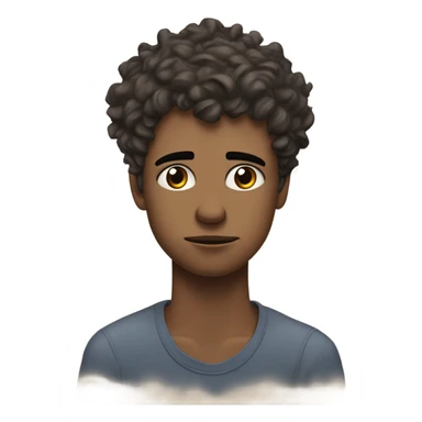 A guy thinking really hard to have a new idea!  sticker