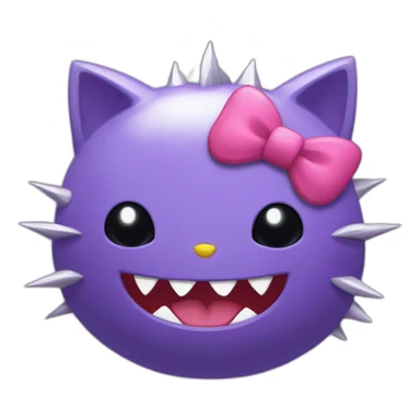 hello kitty with gengar sticker