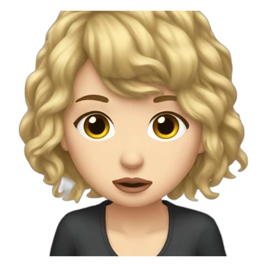 Taylor Swift sad crying with tears sticker
