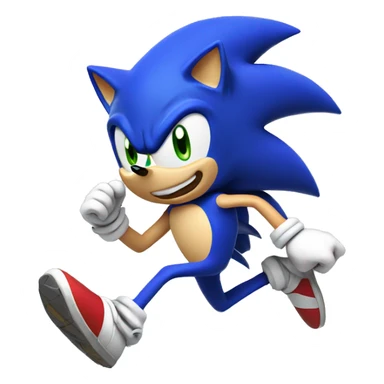 Sonic running fast sticker