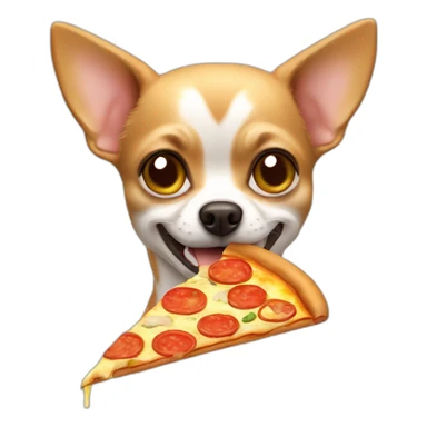 Chihuahua comiendo pizza sticker