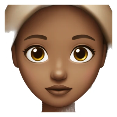 deep brown doll eyes, light brown hair, feminine, pink, girl, angelic sticker