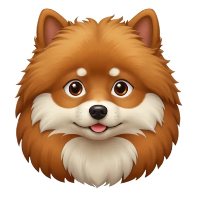 Chestnut fluffy spitz dog sticker