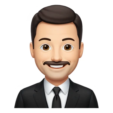 Jimmy Kimmel with black suit sticker