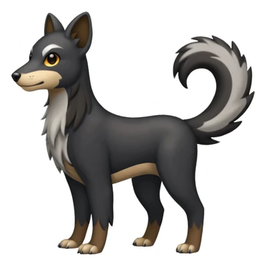 Houndour-Electrike-Fakémon-hybrid-creature (full body)  sticker