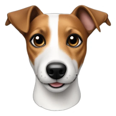 Jack Russell Terrier with a black and tan head sticker