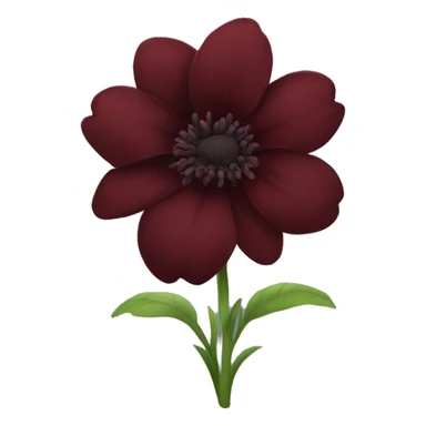 Dark red flower sticker