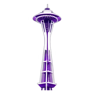 purple space needle sticker
