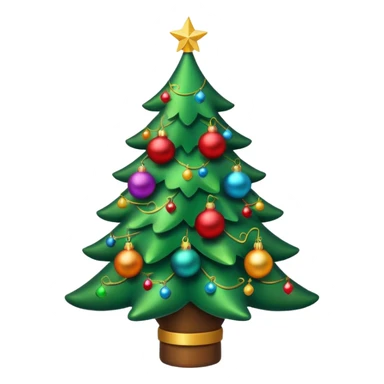 Lit Xmas tree sticker