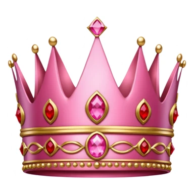 pink crown with only red gems a lot red gems sticker