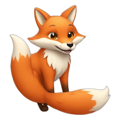 fox and champain sticker