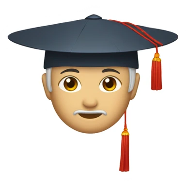Confucian school hat sticker