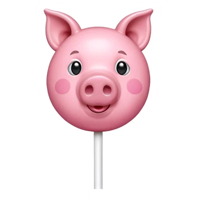 pink spam pig lollipop  sticker