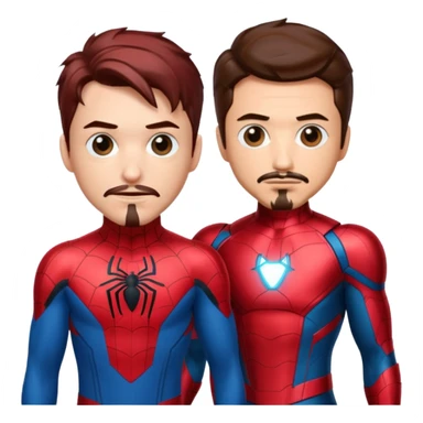 Spider man with Tony Stark  sticker