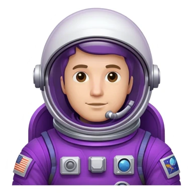 white guy Purple astronaut sticker