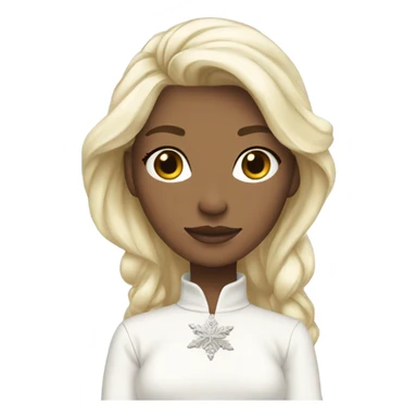 Winter white outfit blond princess  sticker