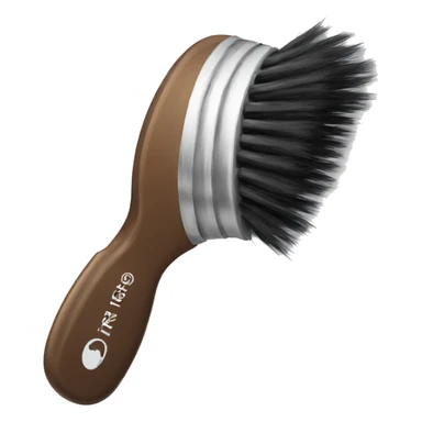 hair brush with horse head sticker