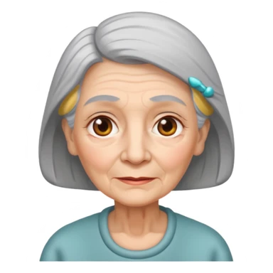 Old lady with my picture sticker
